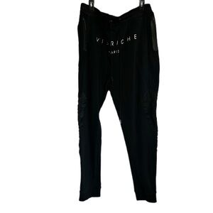 Paris Men's Black Jogger Sweatpants